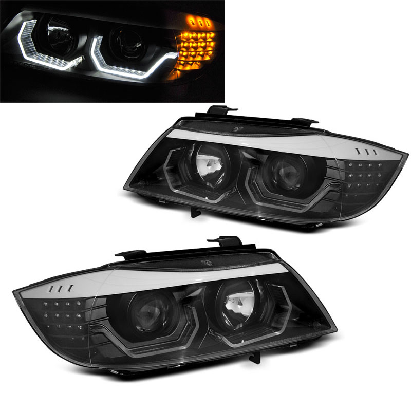 Phares Bmw Serie E E Angel Eyes Led Look Iconic M Noir