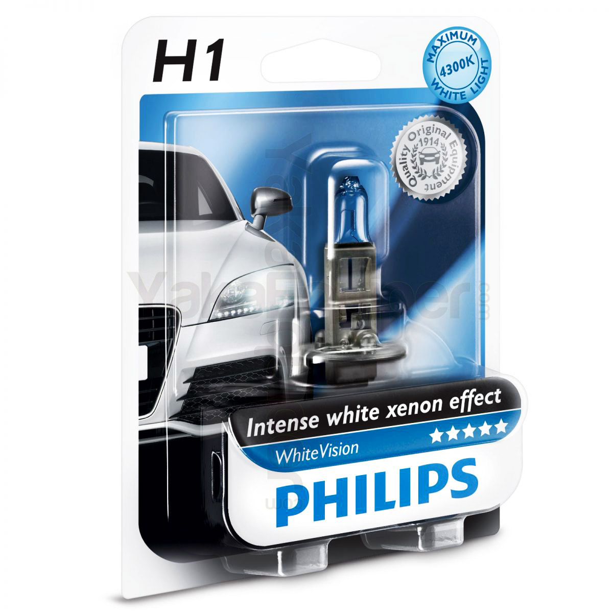 1 ampoule H1 Philips WhiteVision 4300k 