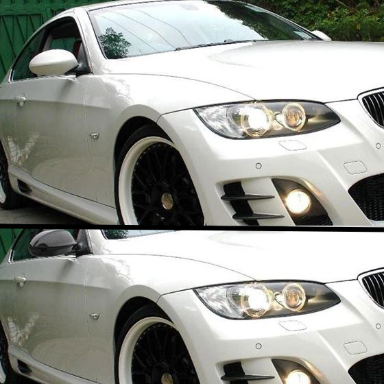 2x Coques rétroviseurs Noir brillant BMW série 3 E90 E91 (08-12