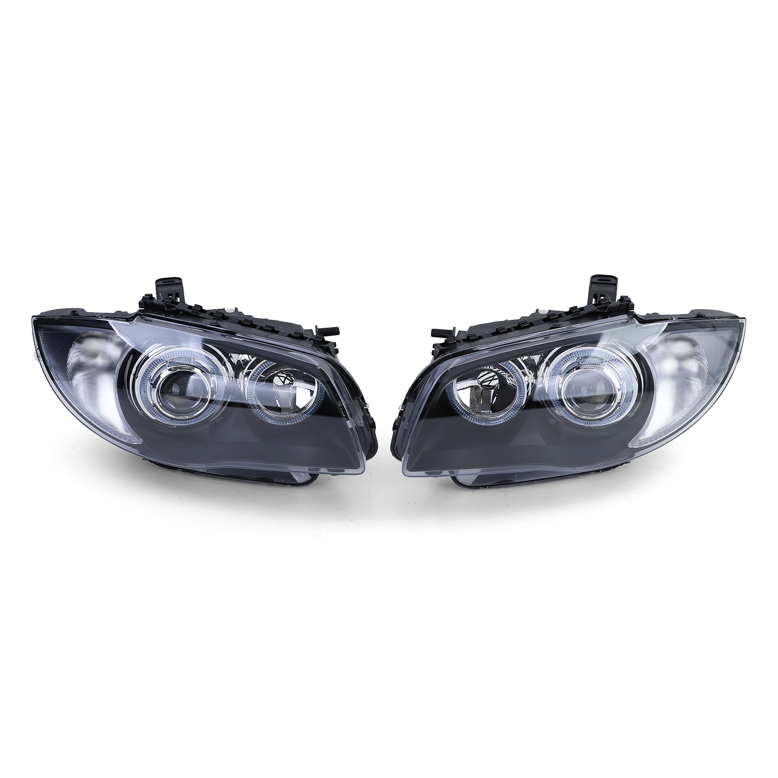 Highpower-LED Angel Eyes Scheinwerfer für BMW 1er E87 E81 04-11 schwarz  black
