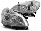 2 Phares avant Renault Clio 3 05-09 Angel Eyes - Chrome