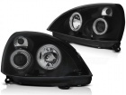 2 Phares avant Renault Clio 2 01-05 Angel Eyes CCFL - Noir