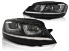 2 Phares avant VW Golf 7 - 3D LED Dynamique DEPO - Noir