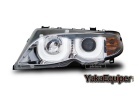 2 Phares avant BMW 3D LED E46 Berline Angel Eyes - Chrome