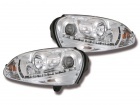 2 Phares avant VW GOLF 5 Devil Eyes LED - Chrome