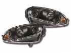 2 Phares avant VW GOLF 5 Devil Eyes LED - Noir