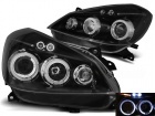 2 Phares avant Renault Clio 3 05-09 Angel Eyes LED - Noir