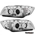 2 Phares avant BMW Serie 3 E90 E91 Angel Eyes LED 05-08 - Chrome