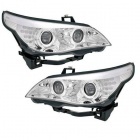 2 Phares BMW Serie 5 E60/E61 lci AFS Xenon Angel Eyes 08-10 - Chrome