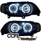 2 Phares avant BMW X5 E53 Angel Eyes CCFL 99-03 - Noir