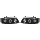 2 Phares avant VW Passat B5 (3B) Angel Eyes LED- 96-00 - Noir