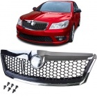 Grille calandre Skoda Octavia 1Z 09-13 - look RS - Noir Chrome