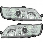 2 Phares devil eyes LED pour Peugeot 306 - 97-01 - Chrome