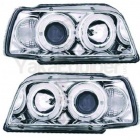 2 Phares avant Renault Clio 1 91-98 Angel Eyes - Chrome