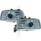 2 Phares avant Renault Clio 1 91-98 Devil Eyes LED - Chrome