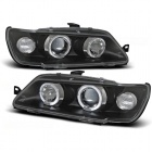 2 Phares angel eyes LED pour Peugeot 306 - 93-97 - Noir