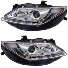 2 Phares SEAT Ibiza 08-12 - Feux jour LED - Chrome