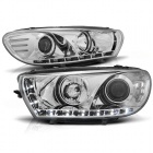 2 Phares avant VW Scirocco Devil Eyes LED 08-14  - Chrome