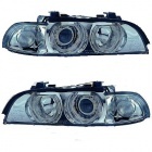 2 Phares avant BMW Serie 5 E39 Angel Eyes - Chrome