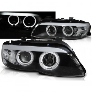 2 Phares xenon BMW X5 E53 Angel Eyes 03-06 - Noir