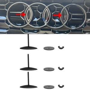 Support logo embleme universel pour calandres Audi A1 A3 A4 A5