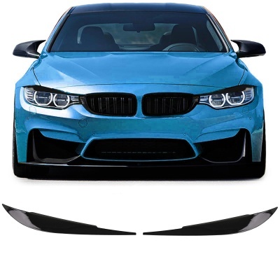 Sourcils de phare de voiture en Fiber de carbone véritable, couverture de  paupières, décoration, pour BMW série 4 F32 F33 F36 M3 F80 M4 F82 F83 2014  – 2018 - AliExpress