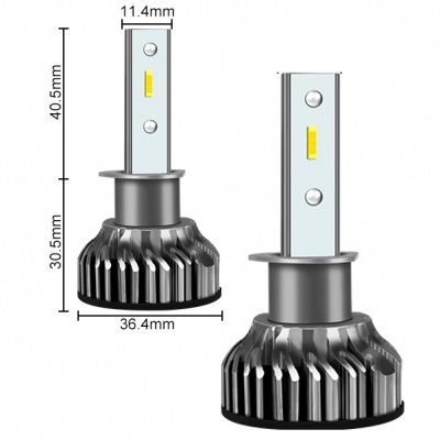 2 Ampoules LED H1 ultraMini 10000lumens 6000K - Blanc Pur 