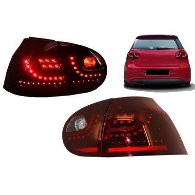 Taillights VW Golf 5 03-08 LED LTI look G6 - Cherry Red 